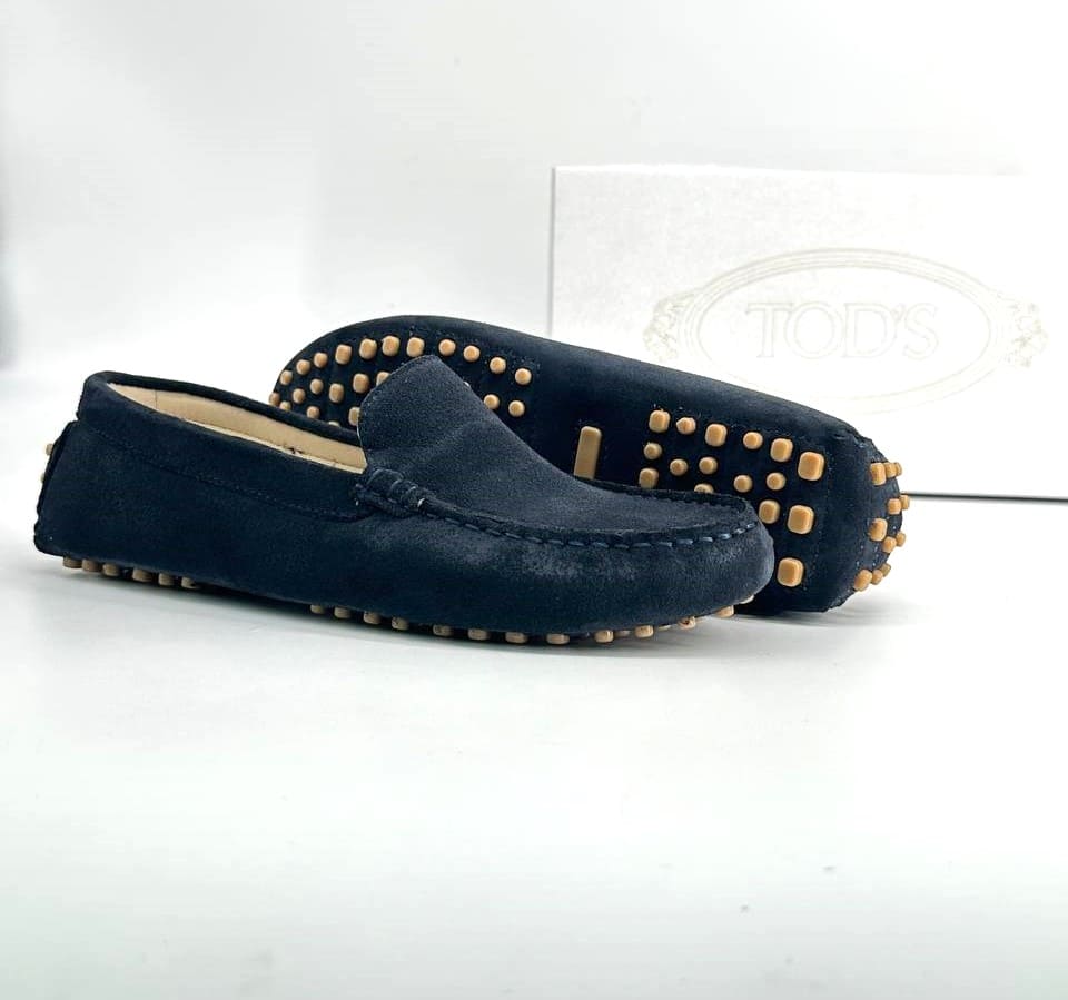 Mocassin Tod's Gommino Daim Bleu marine