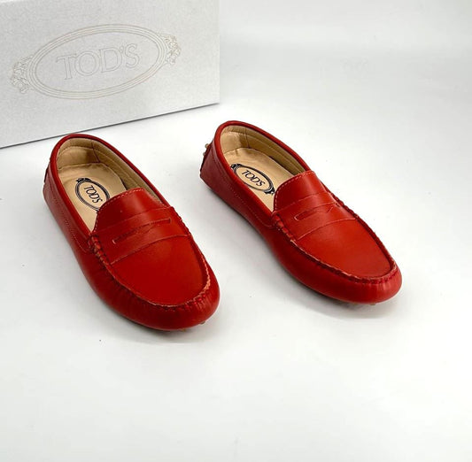 Mocassin Gommino Cuir Brique