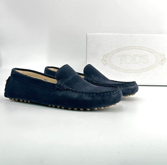 Mocassin Tod's  Gommino Daim Bleu marine